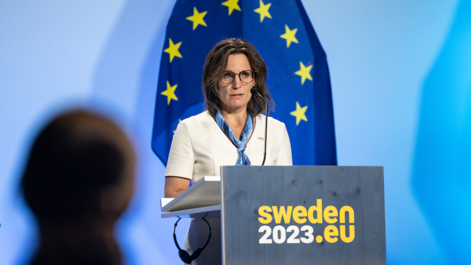 Jessika ROSWALL (Minister for EU Affairs, Sweden). Photo: EU Council.