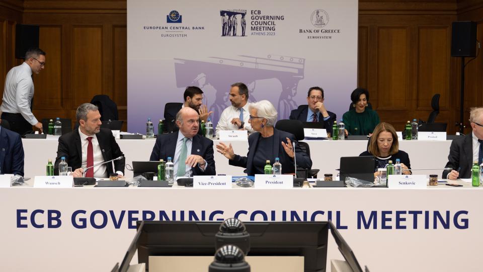 The ECB's governing council met in Athens on Thursday. Photo: ECB.
