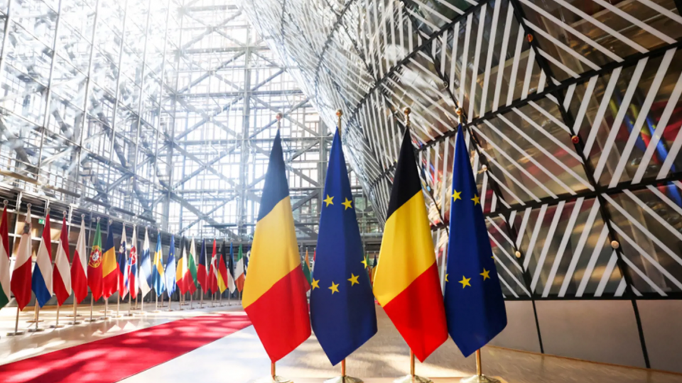 Entrance hall of the Europe Building in Brussels. Photo: European Council.