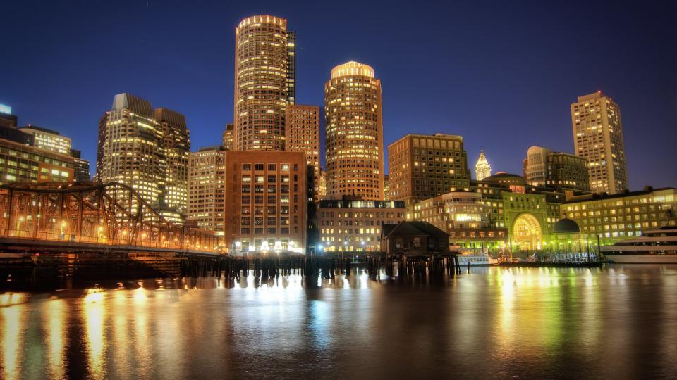 Boston downtown at night. Photo by Werner Kurz via Flickr CC-BY-2.0