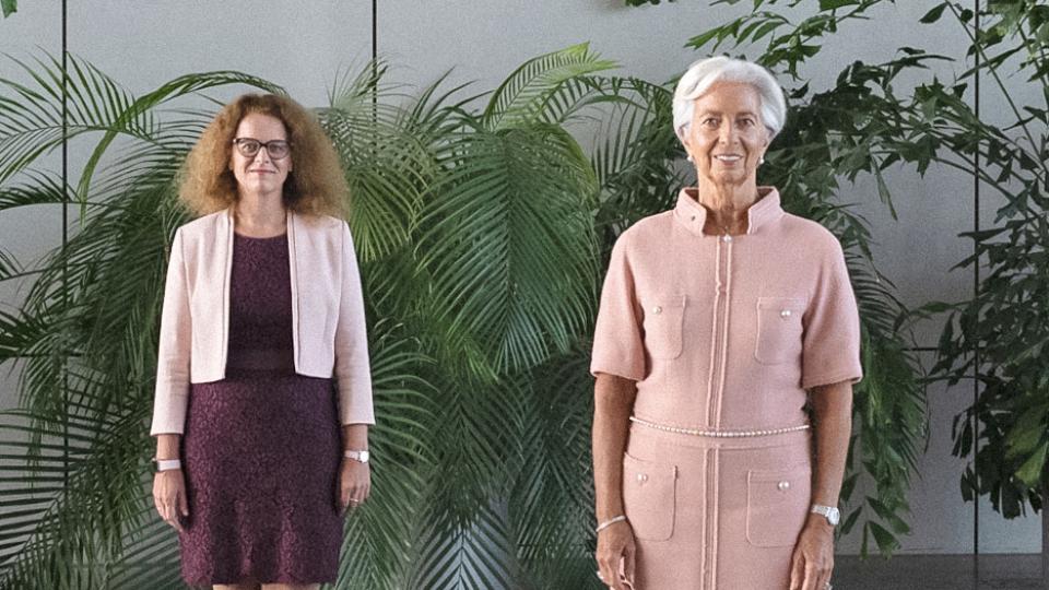 Christine Lagarde, President of the ECB, and Isabelle Schnabel, board member of the ECB. Photo: ECB.