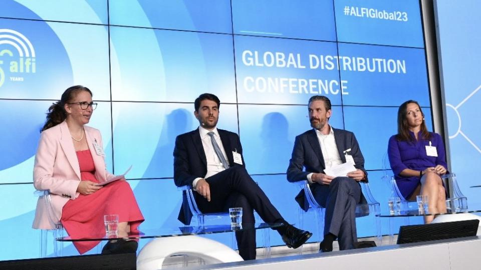 The Eltif panel at Alfi’s 2023 Global Distribution Conference. Photo: Alfi.