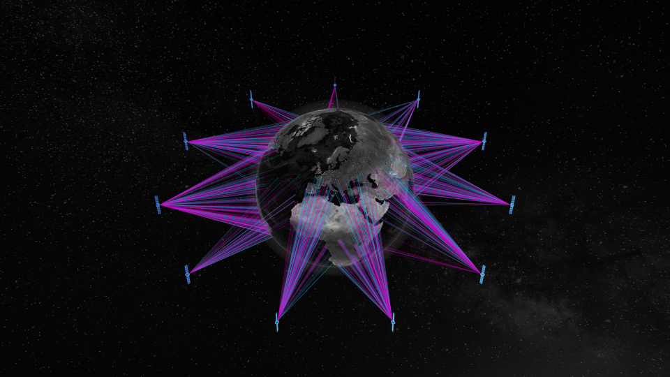 SES's new O3b mPOWER global satellite constellation. Illustration: SES