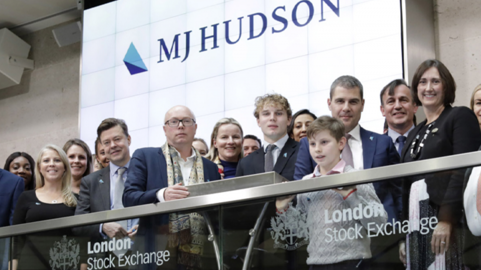 MJ Hudson listed on London's AIM market in December 2019. At that time it was valued at about 100 million pounds. Photo: LSE.