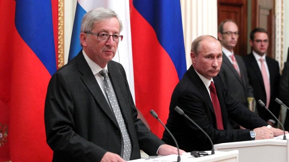 Former Luxembourg Prime Minister Jean-Claude Juncker with Russian President Vladimir Putin.