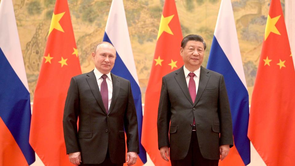 Vladimir Putin meeting with Xi Jinping at the Beijing Winter Olympics in 2022. Photo via Wikipedia CC-BY-4.0