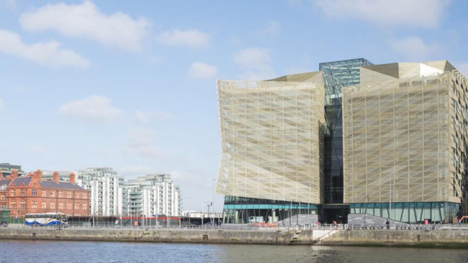 The Dockland campus of the Central Bank of Ireland in Dublin. Photo via Wikimedia CC-BY-2.0.