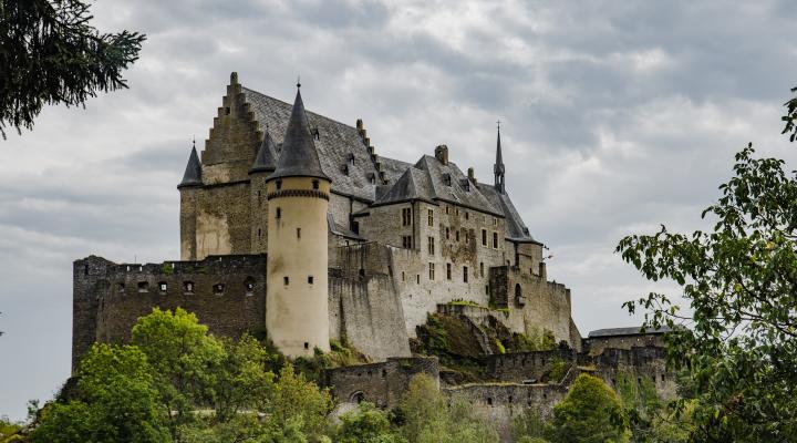 Vianden castle in Luxembourg. Photo via Unsplash.