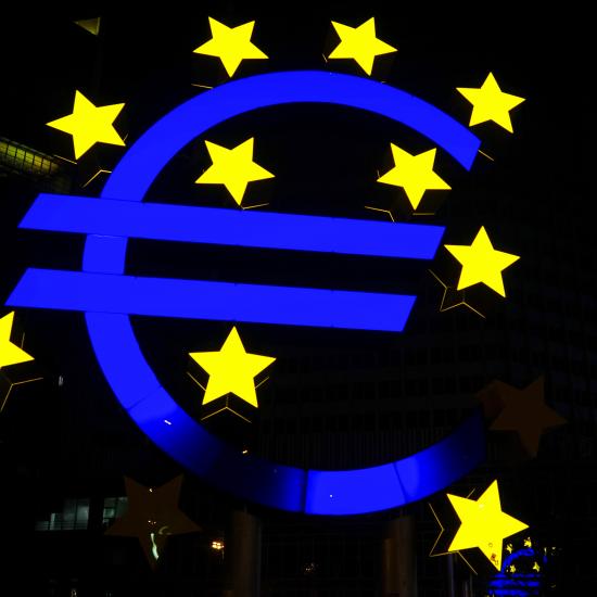 Euro sign at the ECB in Frankfurt